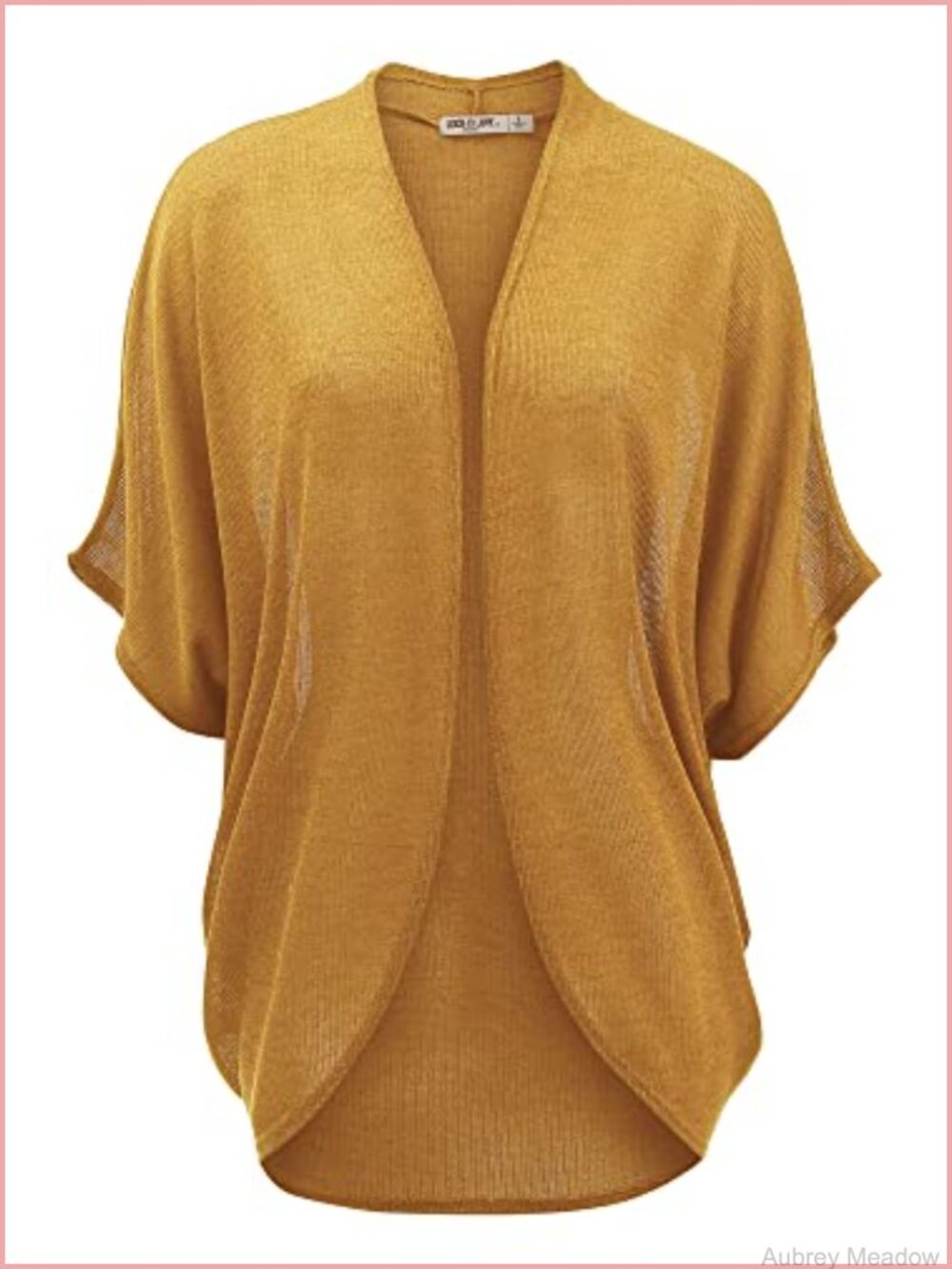 Kimono Style Open Front Batwing Cardigan Lightweight Rayon Spandex